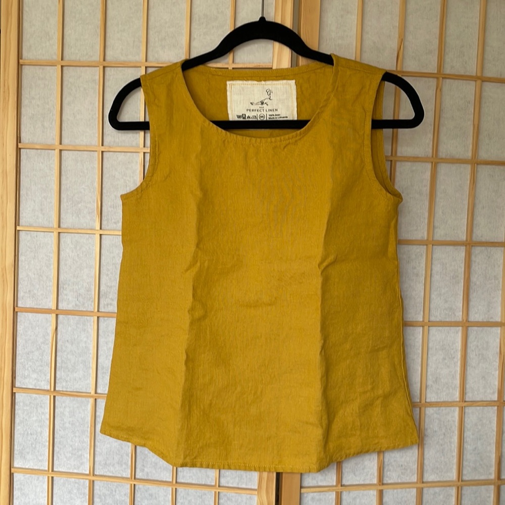 NEW notPERFECTLINEN VIENNA top in Honey | XS